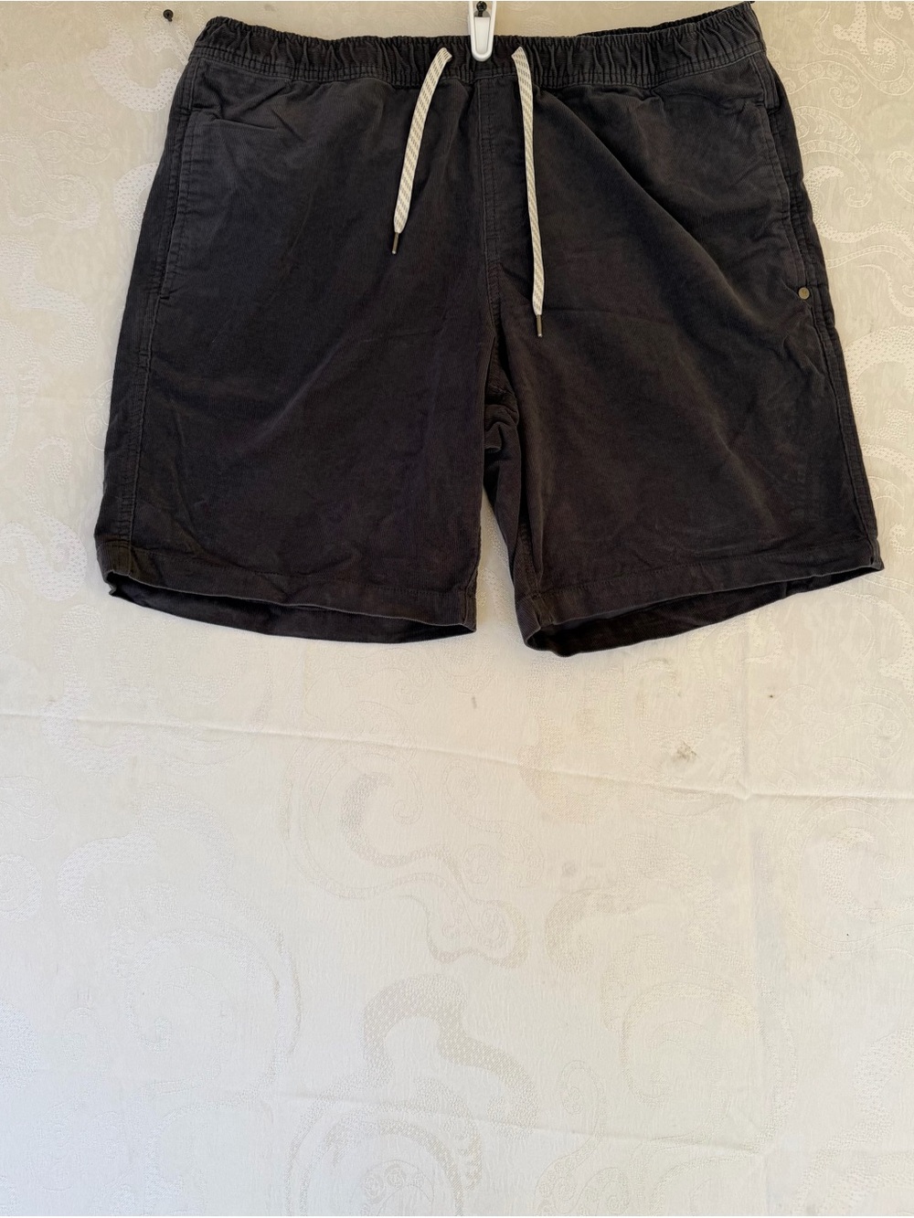 Vuori Black Elastic Waist Hybrid Shorts